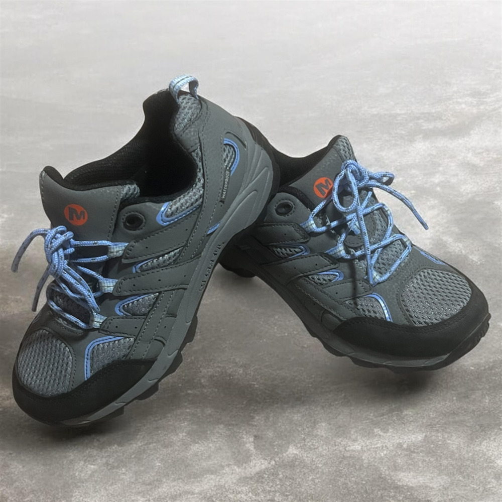 Merrell Kids Moab 2 Low Lace Waterproof Shoe Grey Periwinkle